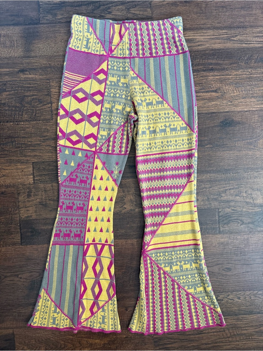 Free People Kaleidoscope Sweater Flare Pants size Small